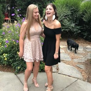 Lace nude sparkly dress